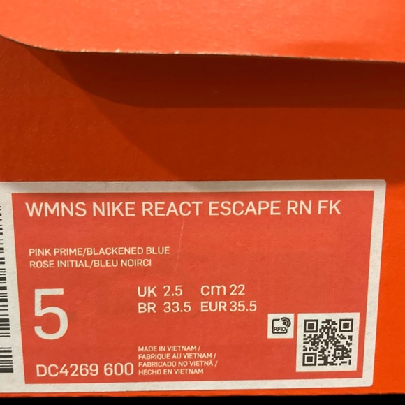 NIKE REACT ESCAPE RUNNING FLYKNIT PINK PRIME WOMEN SHOES - Picture 8 of 10